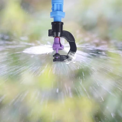 Drip Irrigation System Kit - Automatic Garden Watering System with G Type 360° Rotating Micro Sprinkler Heads & 33FT 8/11mm & 16FT 4/6mm Irrigation Tubing for Garden, Lawn, Greenhouse, Yard, Plant