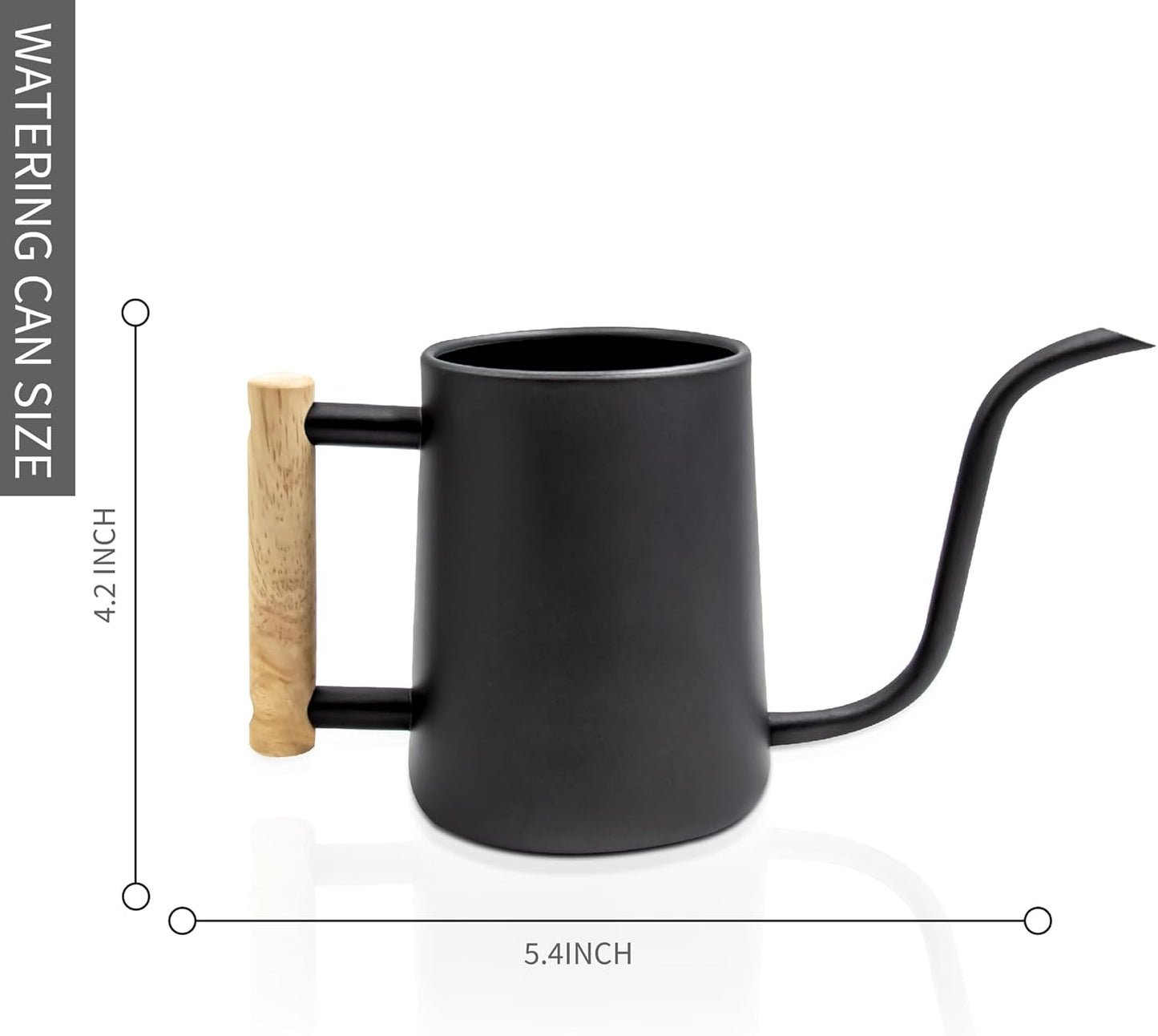 Watering can Indoor Plants,Indoor Watering Can for Plant,35 oz/1000 ml Stainless Steel Watering can Long Spout with Small Vintage Glass Plant Spray Bottle(Black)