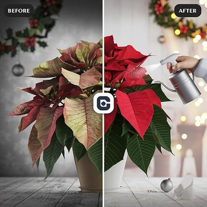 Gardenera Poinsettia Plant Fertilizer - 3-1-2 NPK - Organic Liquid Plant Food for Christmas Flowers and Trees - 32oz Concentrate