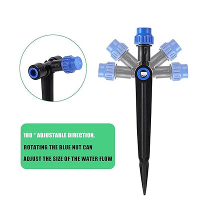 Drip Irrigation Emitters,with Adjustable 360 Degree Water Flow Drippers Atomization Sprayer for 1/4 inch Tubing,Garden Drippers Sprinker for House Garden Watering System (36pcs-Atomization Sprinker)