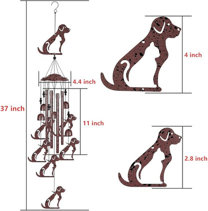 Garden Dog Wind Chimes Decoration, Blessing Wind Bells, Outdoor Wind Chime, Mobile Wind Catcher, Memorial Wind Chime, Dog Decor, 7 Puppys Windchimes Gifts for Mom, Home, Balcony, Tree, Festival Decor
