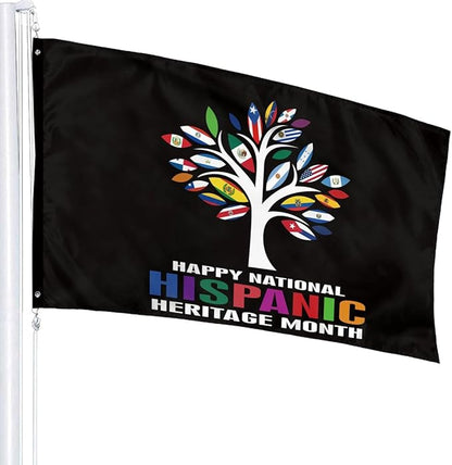 Hispanic Heritage Month Decorations Latin American Flag 3 x 5 ft Outdoor Yard Hispanic Heritage Month Banner Spanish Classroom Decorations Poster