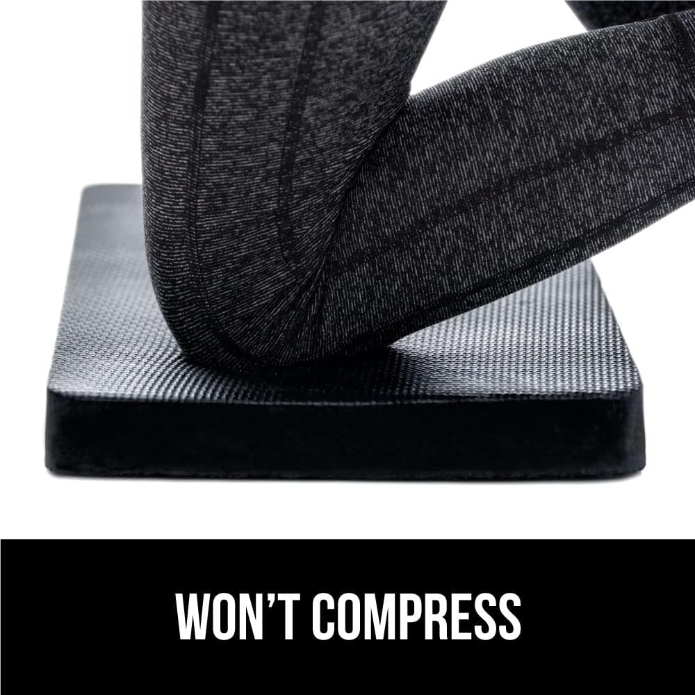 GORILLA GRIP Extra Thick Patent Pending Garden Kneeling Pad, 17.5 x 11 Inch Supportive Soft Foam Knee Cushioning for Gardening, Water Resistant, Bathing Baby Working Supplies, Lightweight 2 Pack Black