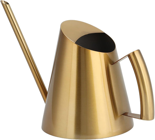 Watering Can, 1500ml Stainless Steel Long Spout Watering Cans, Gold Water Can Suitable for Potted Plants, Hanging Plants, and Outdoor Gardens