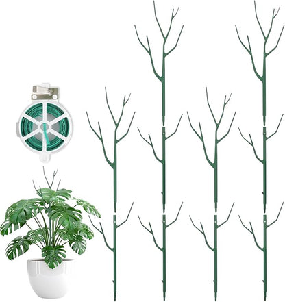 10 Pack Stackable Plant Support Stakes, Climbing Plant Support Structures for Monstera, Pothos, Philodendron Garden Plant Stakes for Indoor Outdoor Plants