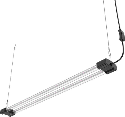 DYMOND BoostGro LED Grow Light Full Spectrum 5000K Daylight + 660nm Red Linkable Indoor Plant Lighting Fixture (3 FT, Black)