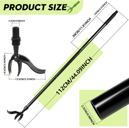 Manual Weed Puller Tool - Reinforced 4-Claw Steel Head - Updated Version Efficient Weed Remover with Long Handle for Garden Weeding Easily Remove Weeds Effortlessly Without Kneeling