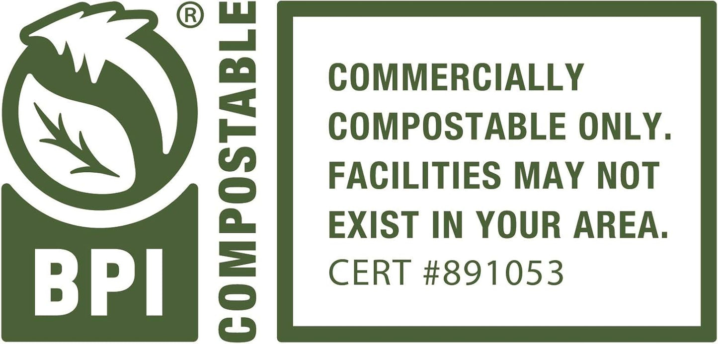 BioBag USA 100% Certified Compostable Lawn & Leaf Yard Waste Bags, 33 Gallon, Large Capacity and Weather Resistant, 60 Count