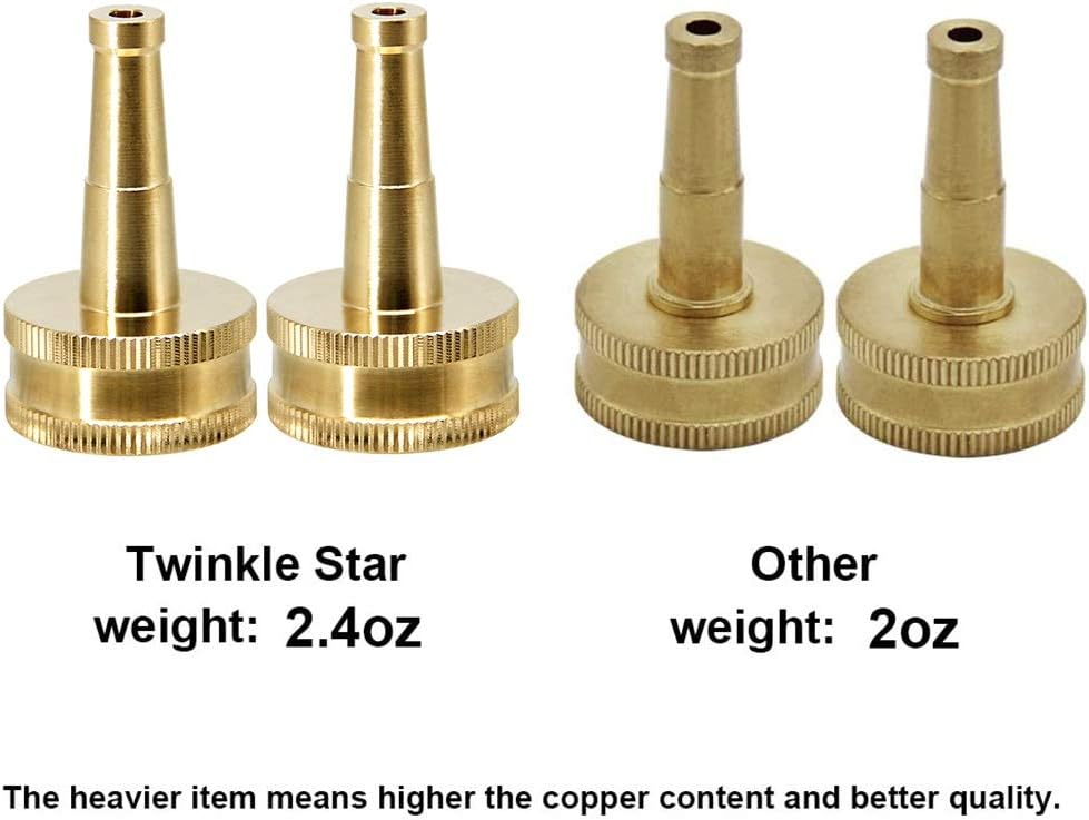 Twinkle Star Brass High Pressure Hose Nozzle Jet Nozzle, Water Hose Sprayer Nozzle Jet Sweeper, 2 Pack, TWIS3431