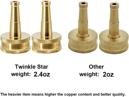 Twinkle Star Brass High Pressure Hose Nozzle Jet Nozzle, Water Hose Sprayer Nozzle Jet Sweeper, 2 Pack, TWIS3431