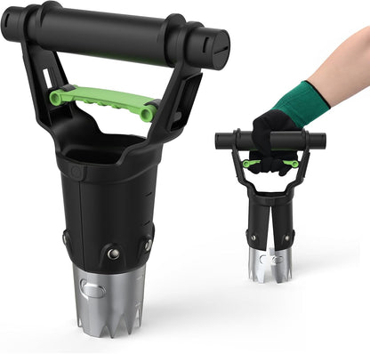 Gardtech Sturdy Bulb Planter, 5 inches Depth Hand Bulb Planting Tool, Heavt Duty Stainless Steel Garden Soil Release Tool & Transplanter for Plants Seeds and Digging Tulips