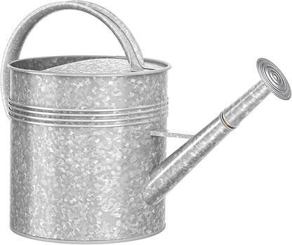 Galvanized Iron Watering Can for Indoor Plants, Oval Watering Cans for House Plant Garden Flower, Long Spout Water Can for Outdoor Watering Plants 9.46L 2.5 Gallon