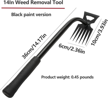 Gardening Hand Weeder Tools, Weeding Artifact Uprooting Weeding Tool, Durable Manganese Steel Hand Weeder Tool, Manual Multifunctional Weeders Gardening Tools for Yard and Garden (6 Teethes)