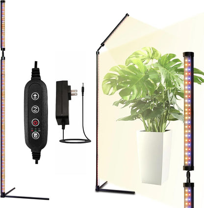 Standing Grow Light for Indoor Plants, 65'' Adjustable Tall Grow Light with Stand, 3 Light Modes & 10 Dimmable Levels, Floor Grow Light with Timer for Large Indoor Plants, Herbs, Corners