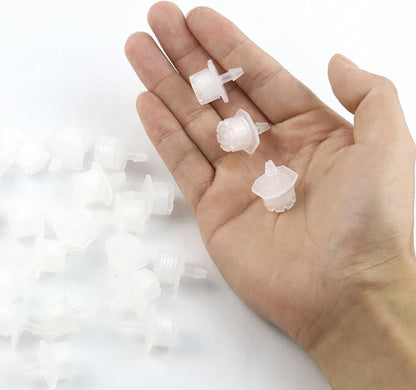 150 Pcs Adjustable Micro Drip Irrigation Sprinklers 1/4 Inch Universal 8-Hole Flow Dripper Garden Irrigation Nozzles for 4mm/7mm Tube Watering System (White)