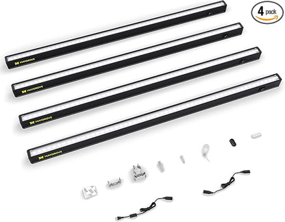 Plant Grow Lights 2FT, Sun-Like Full Spectrum 5000K, 60W(4 x 15W), T5 LED Grow Light Strips for Indoor Plants and Flowers, High PPFD, Linkable, Black, 4-Pack