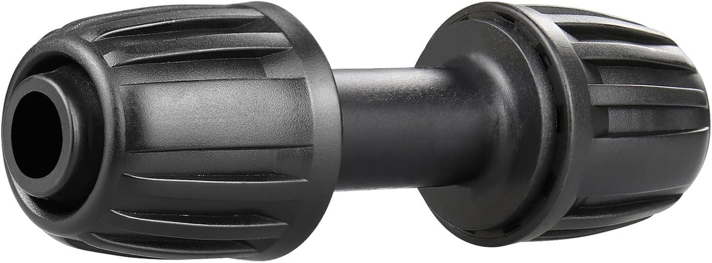 Drip Irrigation Fittings for 1/2 Inch Drip Tubing (1/2" ID x 0.65" OD)：1/2'' Drip Line Couplings Anti-drop Locked Nut Barbed Straight Coupling Connectors for Garden Irrigation System (10 Pack)