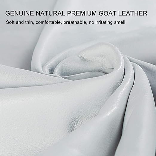 Leather Work Gloves, Gardening Gloves for Women and Men, Soft and Thin Goatskin Garden Gloves for Outdoor Yard Garden, L