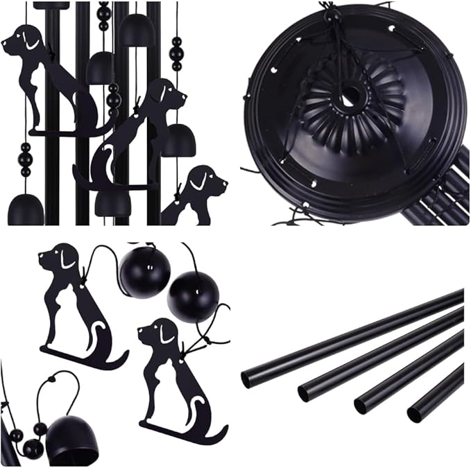 Dog and Cat Wind Chimes Decor, Mobile Blessing Wind Bells Decorate, Sympathy Wind Catcher, Memorial Gifts for Mom,Grandma,Woman,Dog Cat Lovers(Outside/Indoor/Home/Room/Porch/Yard/Garden Decoration)