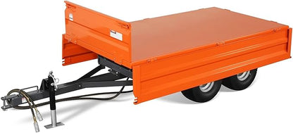 2-Ton Capacity Hydraulic Dumping Heavy-Duty Dump Dumper Cart Agricultural Farm Trailer Cart Mechanical Trailer with Tail Light