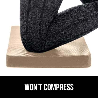 GORILLA GRIP Extra Thick Patent Pending Garden Kneeling Pad, 17.5 x 11 Inch Supportive Soft Foam Knee Cushioning for Gardening, Water Resistant, Bathing Baby, Working Supplies Lightweight 2 Pack Beige