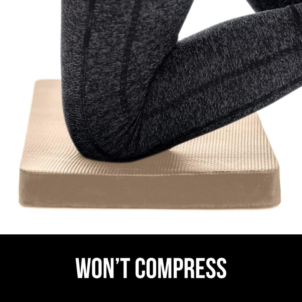 GORILLA GRIP Extra Thick Patent Pending Garden Kneeling Pad, 17.5 x 11 Inch Supportive Soft Foam Knee Cushioning for Gardening, Water Resistant, Bathing Baby, Working Supplies Lightweight, Beige