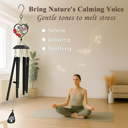 Memorial Gifts for Loss of Mom, 36" Sympathy Wind Chimes for Loss of Mother, WindChimes in Memory of a Loved One, Remembrance/Condolence/Bereavement Gifts in Memory of Mom