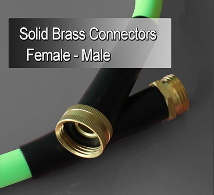 Atlantic Heavy Duty Garden Hose 1 ft x 5/8 Inch Green, Short Connection Leader Hose (1 Foot)