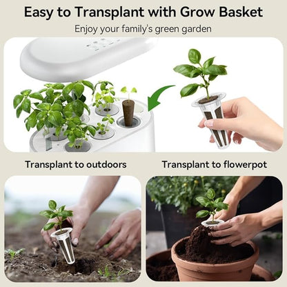 68pcs Hydroponic Pods Kit for Aerogarden, Indoor Garden Hydroponics Growing System - Compatible with All Brands (30 Grow Sponges, 12 Grow Baskets, 12 Grow Domes, 12 Pod Labels, 1 A&B Plant Food)