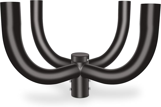 ledmo Tenon Adaptor Bullhorn Bracket-with 2-3/8in Round Quad 90 Degree Sturdy Steel Extension Bracket Arm for Slip Fit Lights Parking Lot Shoebox Fixture Street Light Rust-Proof