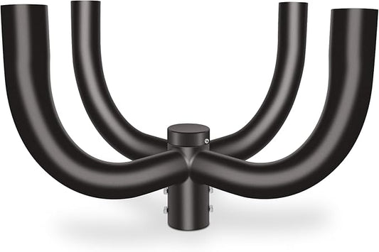 ledmo Tenon Adaptor Bullhorn Bracket-with 2-3/8in Round Quad 90 Degree Sturdy Steel Extension Bracket Arm for Slip Fit Lights Parking Lot Shoebox Fixture Street Light Rust-Proof