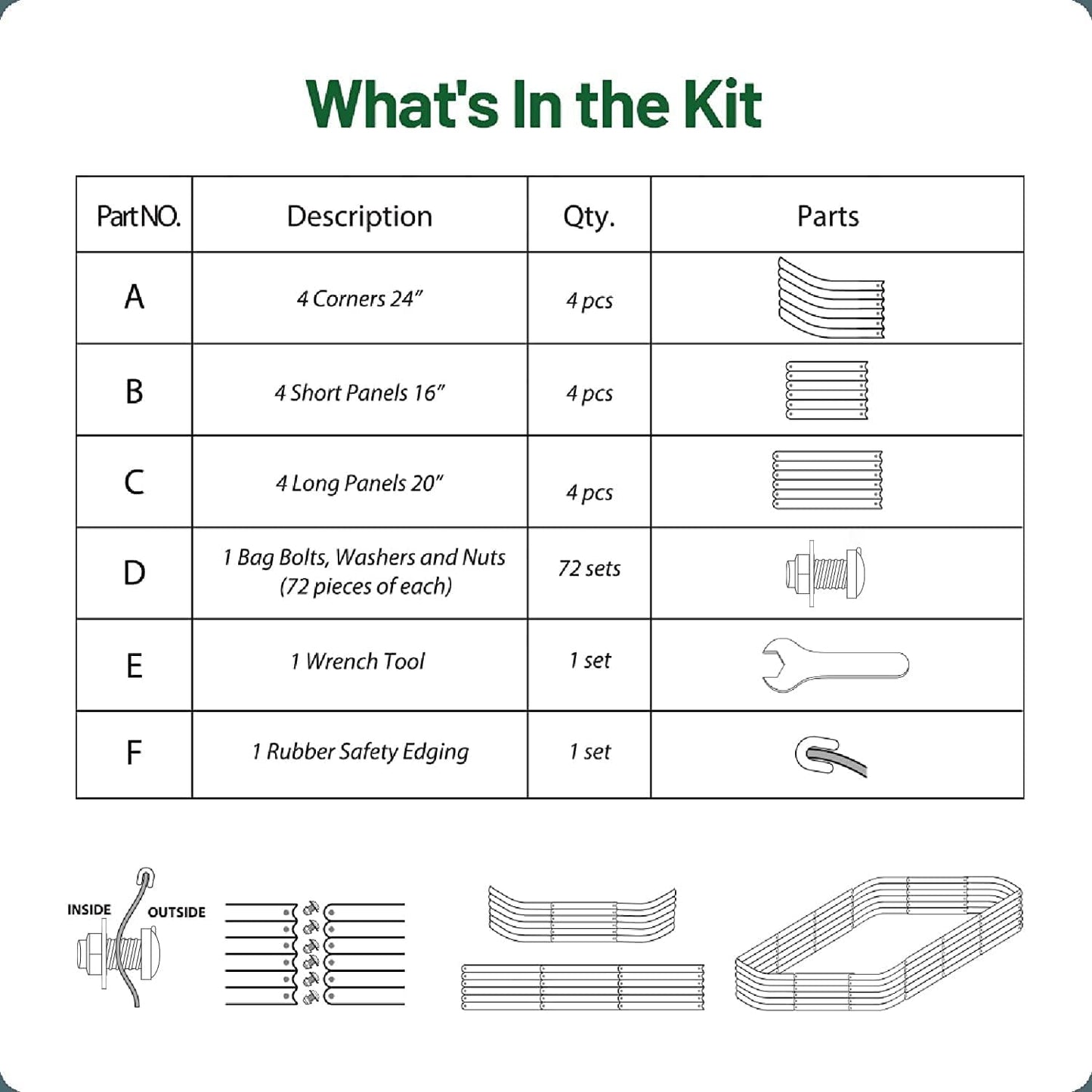 Olle Metal Raised Garden Bed Easy Quick Setup Metal Garden Bed 32" Tall, 12-in-1 for Growing Flowers Herbs DIY Gardening, Sage Green 32" Tall