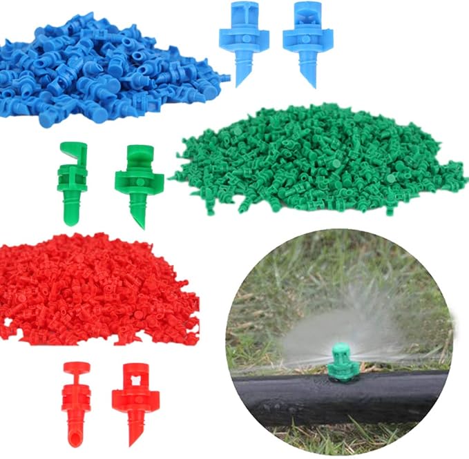 90 pcs, 90/180/360 Angle Sprinklers Miniature Garden Lawn Water Spray Atomization Sprinkler Nozzle Irrigation System Plant Waterer Garden Irrigation Sprinkler