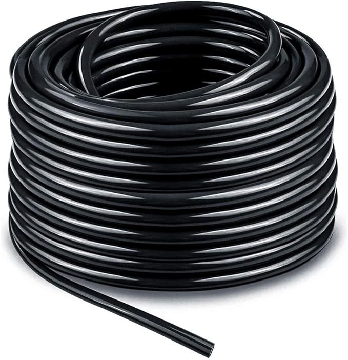 Bonviee 100ft 1/4 inch Blank Distribution Tubing Drip Irrigation Hose Garden Watering Tube Line for Small garden irrigation system