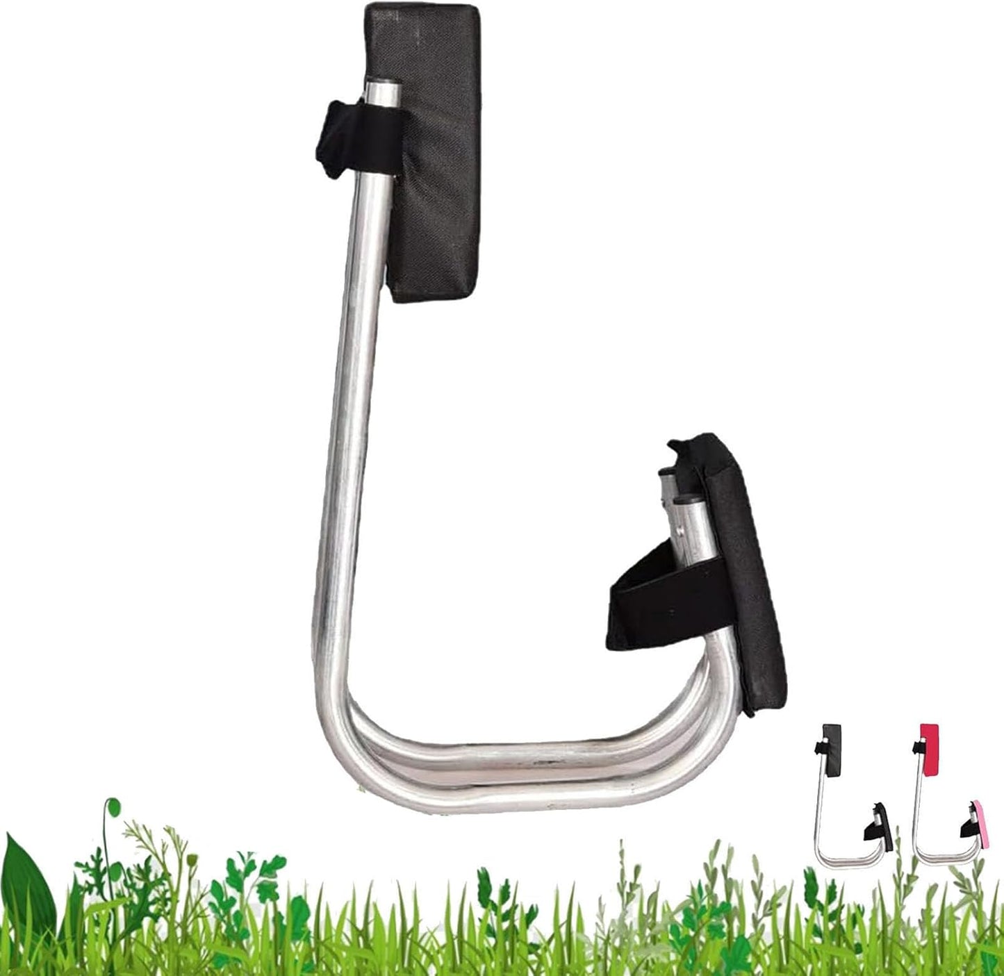 Ergonomic Knee Seat for Gardening, 304 Stainless Steel Garden Kneeler and Seat, Quick Release Gardening Kneele for Contractors Workers (Black)