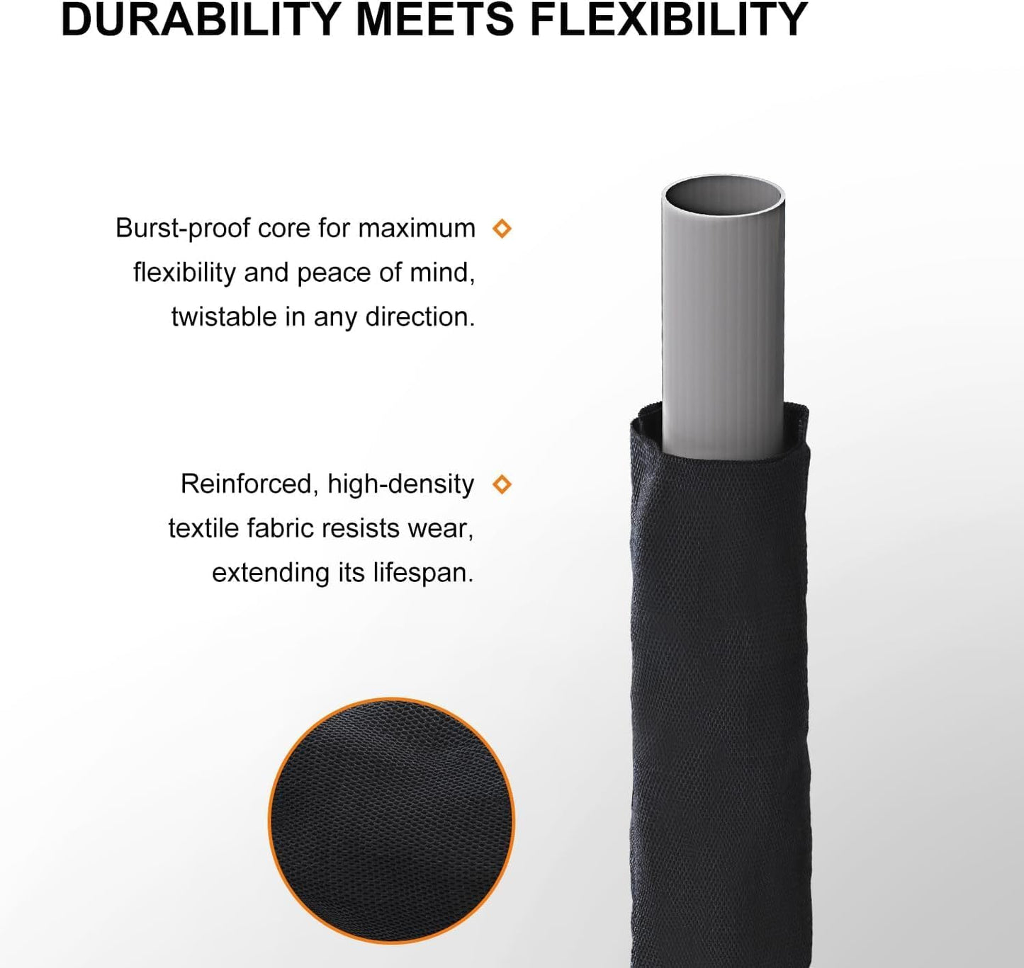 Garden Hose, Lightweight, Ultra Flexible, Durable, Kink-Free Garden Hose, RV, Marine and Camper Hose (100 FT)