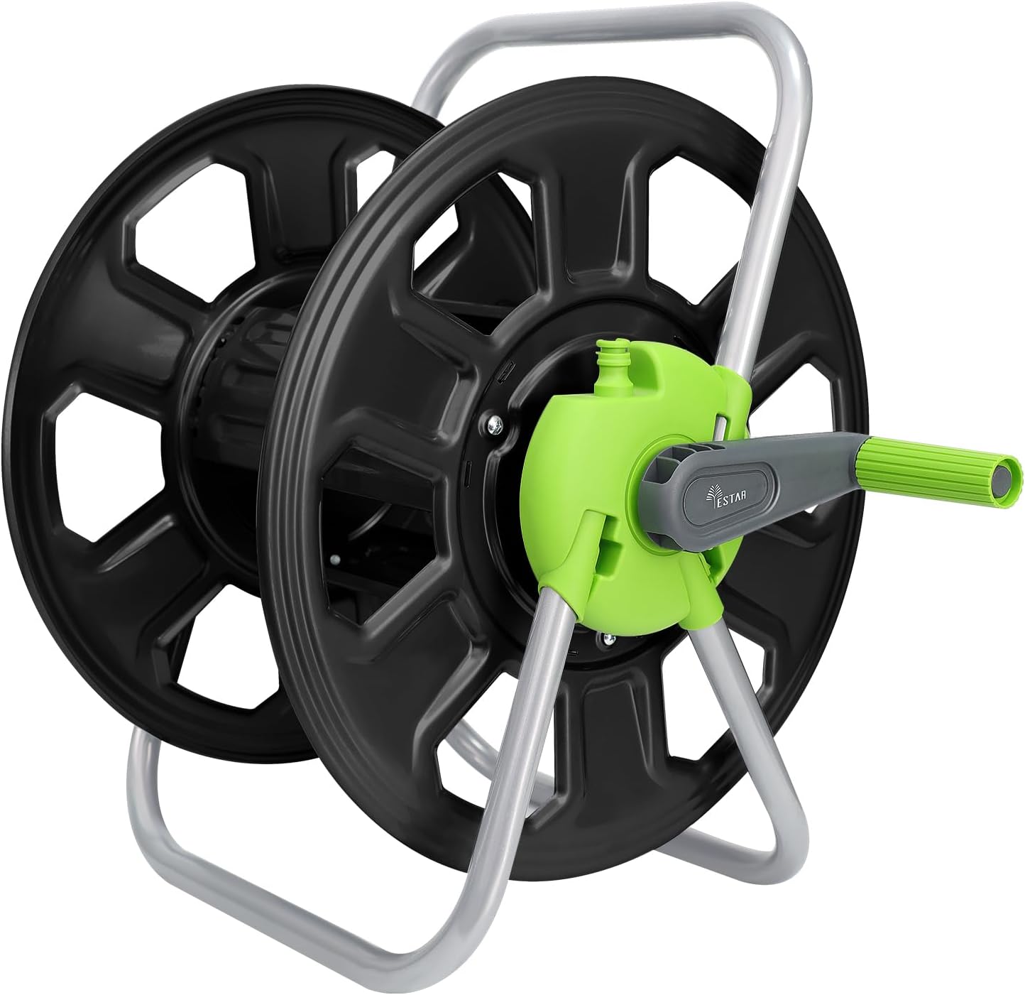 Metal YESTAR Water Hose Reel Cart,Hold 100 Ft of 5/8 Inch Hose,Portable Hose Reels for Outside.Storage and Watering