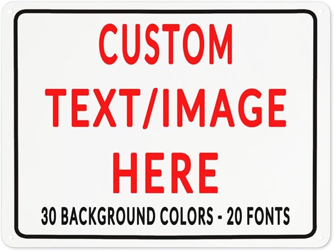 Custom Sign Personalized Custom Metal Sign, Customize For Office, Business, Workplace, Office, Home, Delivery Signs 6x8