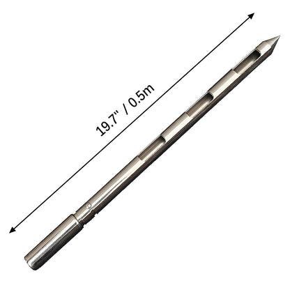 Powder Sampler, Stainless Steel Three Zone Grain Probe Sampler, 20 in. Length x 1 in (3slots)