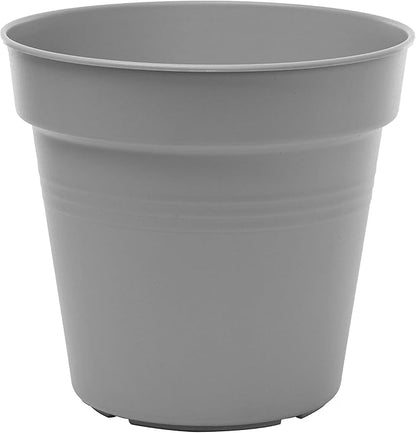 Mintra Home Garden Pots 4pk - Flowers, Herbs, Plants, Indoor, Outdoor, Colorful, Wholesale, Bulk (Grey, 19cm Diameter (7.5in))