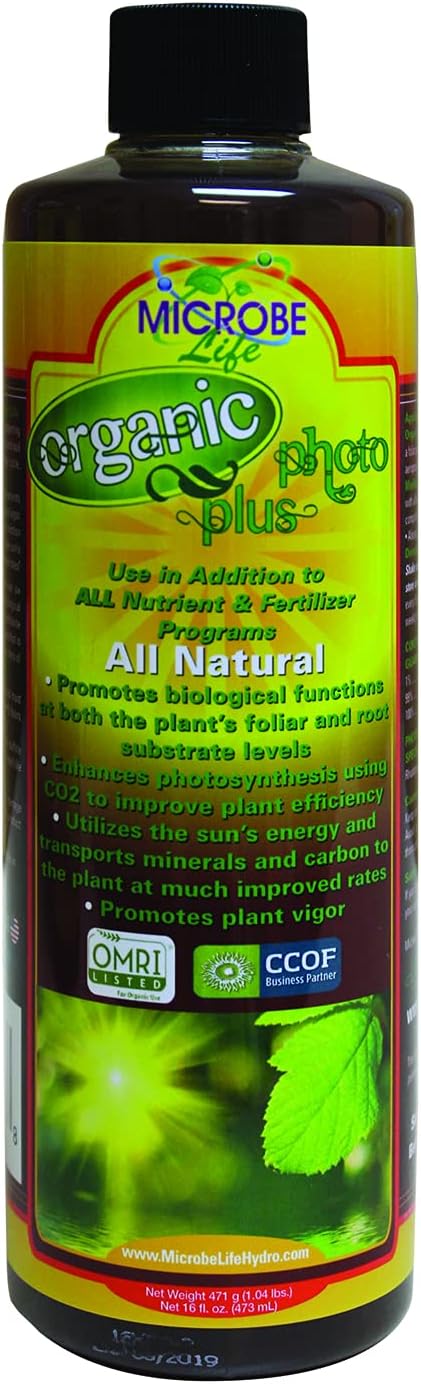 Microbe Life Hydroponics Premium Organic Photosynthesis Plus to Grow Fruits, Vegetables, and Herbs, Use with Any Feeding Systems Including Hydroponics or Soil, 32 Ounces