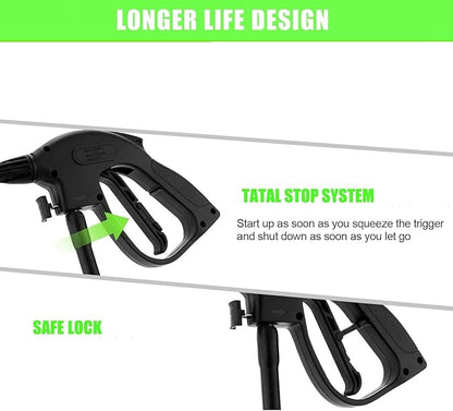 5000PSI Pressure Cleaner 2025 2.8GPM High Power Cleaner with 4 Pressure Nozzle and Soap Bottle for Home, Car Washing, Fence Cleaning, Patio (Light Green)