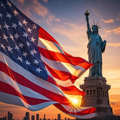 American Flag Pole Sleeve (No Grommets)-American Flags for Outside 3x5 FT, Embroidered Stars, Sewn Stripes, UV Protected, American Flag Banner