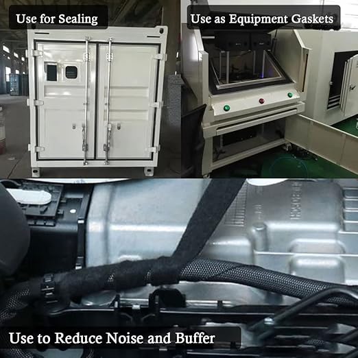 Neoprene Rubber Strips Self Adhesive Solid Rubber Sheets, Rolls & Strips for DIY Gaskets Crafts Pads Seals Warehouse Flooring Neoprene Sheet with Adhesive Backing (1" Wide x 1/16" Thick x 20' Long)