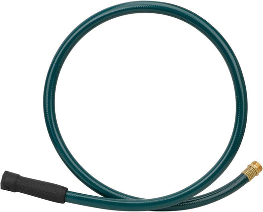 Worth Leader Short Garden Hose 3/4 in. x 5 ft. -Heavy Duty,Durable,Lightweight,Male to Female Fittings -No Kink Leakproof PVC Flexible Water Pipe -Brass Aluminum Ends for Household & Commercial -Green