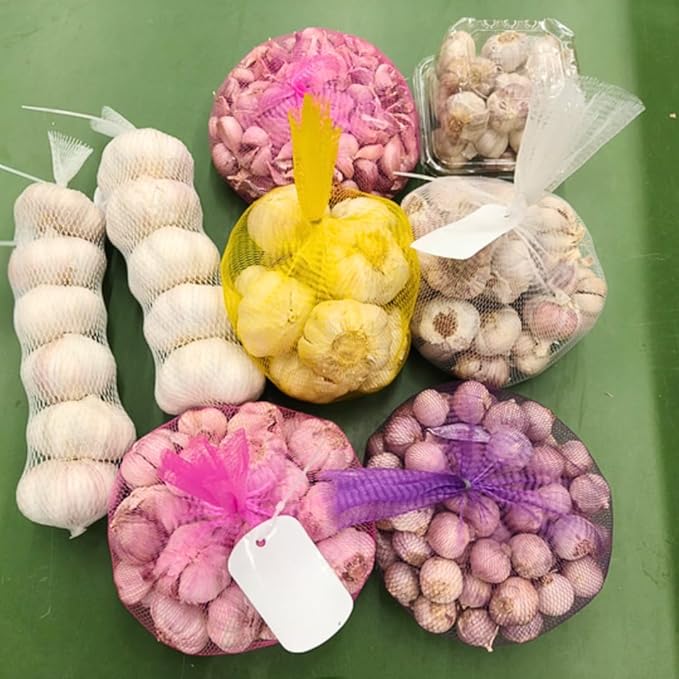 1 Pound Garlic for Planting in Fall Mix Random Softneck Hardneck, 8-10 Assorted Garlic Bulbs for Planting, Fresh and High Yield Bulb Variety Pack, Hardy and Fast Growing