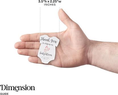 Onesie Seed Paper – 15 Pink Baby Shower Favors for Guests with Wildflower Seeds, Writable & Plantable, Baby Shower Gifts for Guest