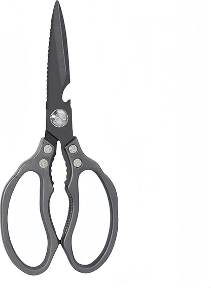 Heavy Duty Sharp Kitchen Scissors - Dishwasher Safe Black Cooking Shears for Meat, Chicken, Fish, Poultry, Herb, Bread (All Black)