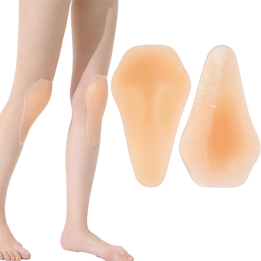 Silicone Knee Pads,Adhesive Knee Brace KneePad for Skiing Skating,Snowboarding,Ateboarding,Roller Skating,Rollerblading,Dancing,Unisex,Skin,L