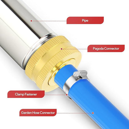 6Pcs 3/4 Barb to 3/4 GHT Female Thread Brass Garden Hose Pipe Connector, Hose Swivel Adapter for Garden Hose Repair